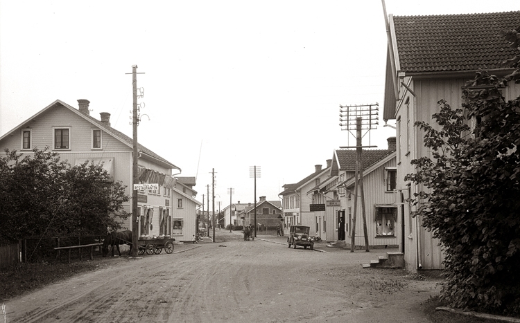 Nossebro Nya Bok och pappershandel längs Storgatan i Nossebro