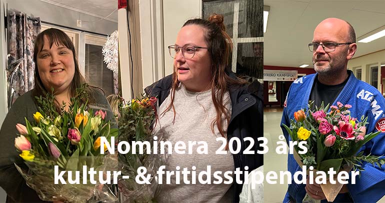 2022 års stipendiater: De instagrammande "Systrarna Boktokiga" Jessica Dahlqvist och Linda Aspenström samt kampsporttränaren Rune Eines.