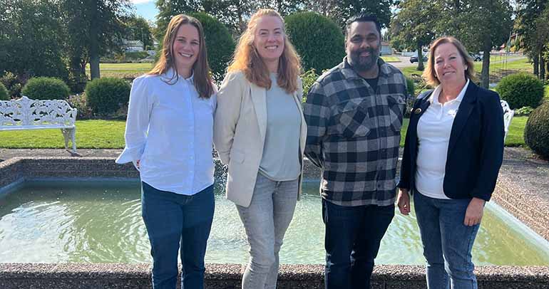 Jessica Tengeland, Svenskt näringsliv, Cecilia Trolin, kommundirektör Essunga kommun, Daniel Andersson, kommunstyrelsens ordförande och Pernilla Nilsson, kommunutvecklare.