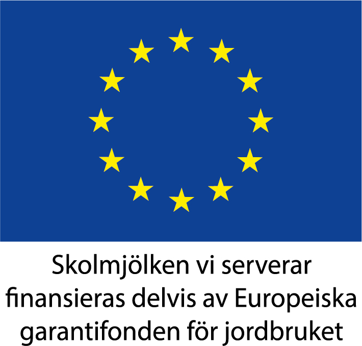 Skolmjölken vi serverar finansieras delvis av Europeiska garantifonden för jordbruket.