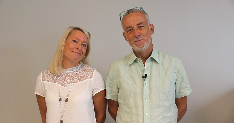 Drogförebyggare Christine Hummelblad och Håkan Fransson