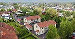 Bilden är en skiss på bostadsbyggnation på kvarteret Skatan i Nossebro